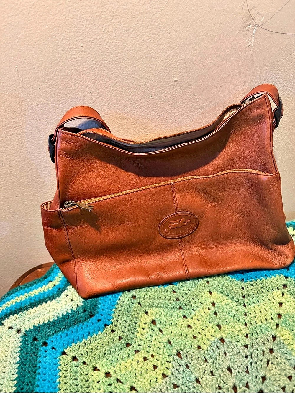 American Leather Shoulder Bag in Orange